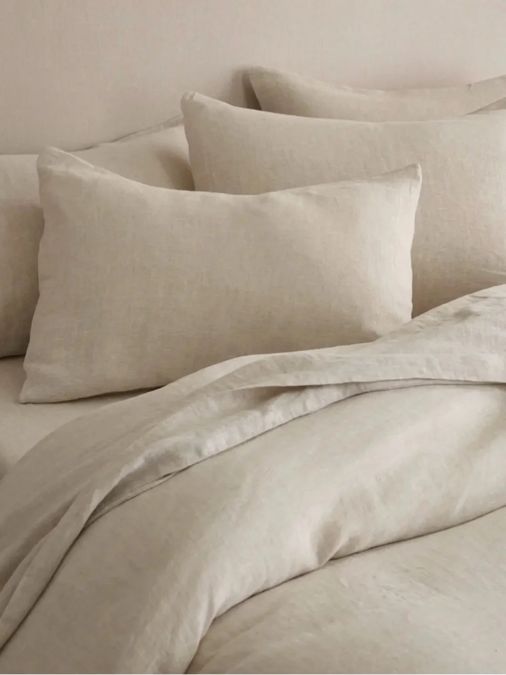 Quince European Linen Duvet Set King/Cal King Natural Chambray 3-Piece Set NWOT
